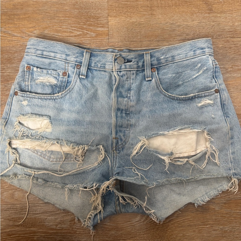 Levi’s 501 Women’s Ripped Denim Shorts
